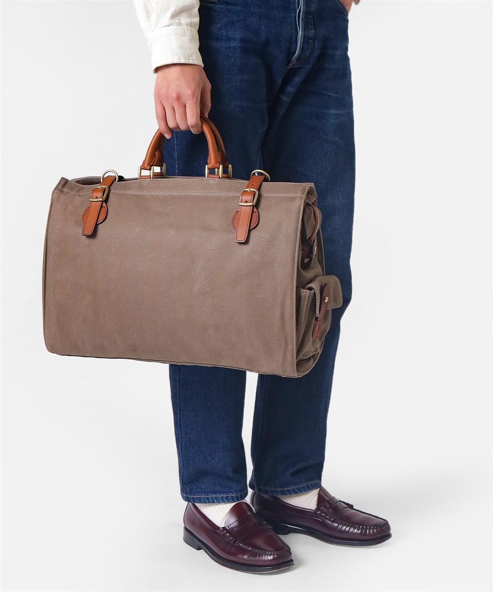 シルバーレイククラブ ヘリンボーン ボストンバッグ 45cm