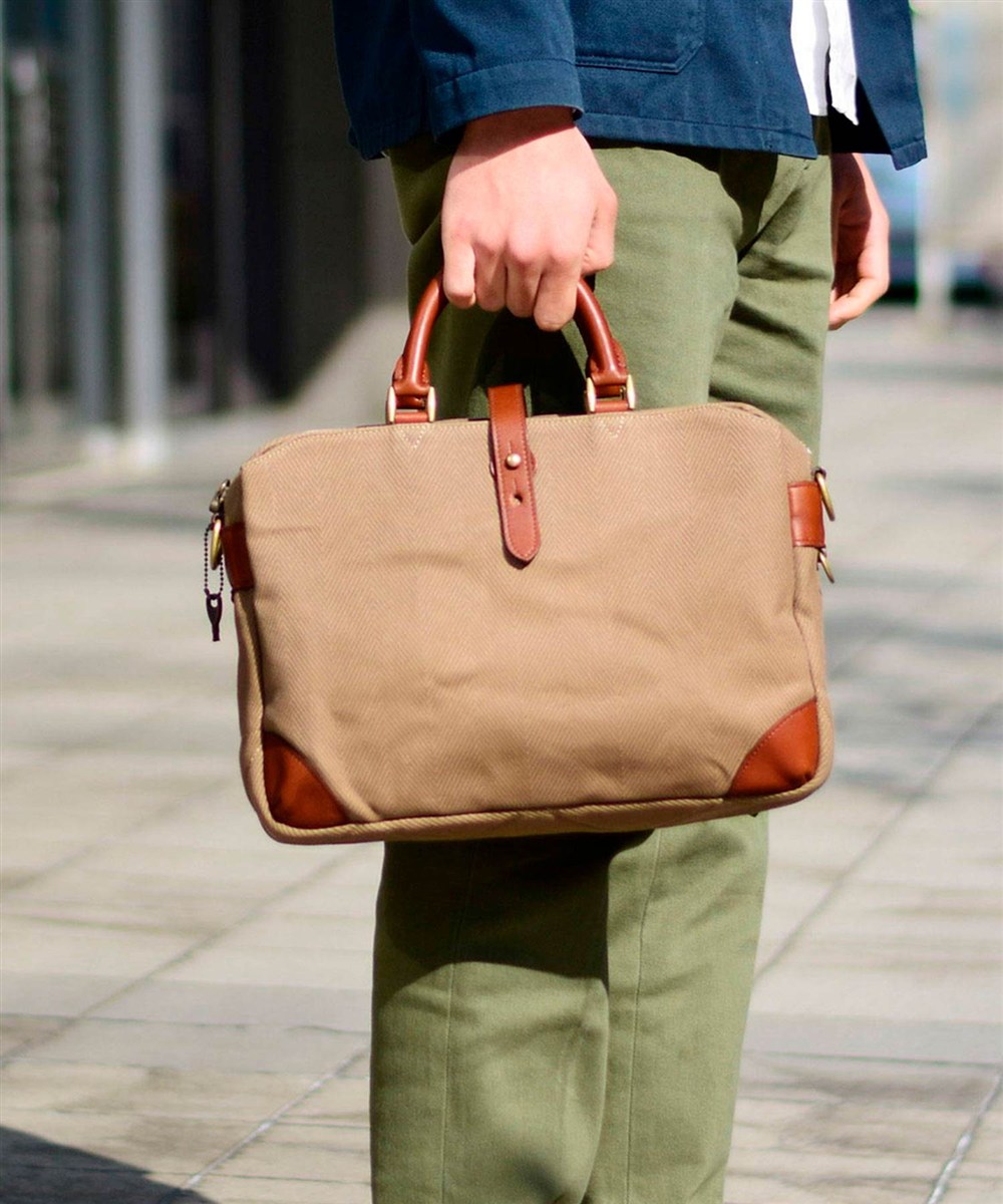 シルバーレイククラブ ヘリンボーン ビジネスバッグ A4ジャスト セットアップ対応