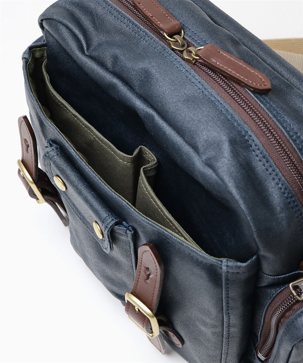 シルバーレイククラブ オイルパラフィン帆布 ショルダーバッグ 23cm