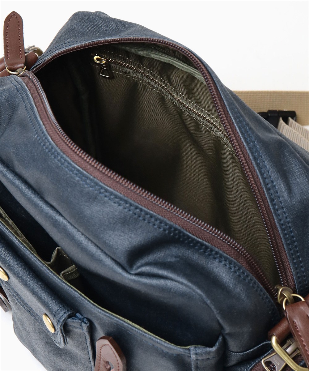 シルバーレイククラブ オイルパラフィン帆布 ショルダーバッグ 23cm
