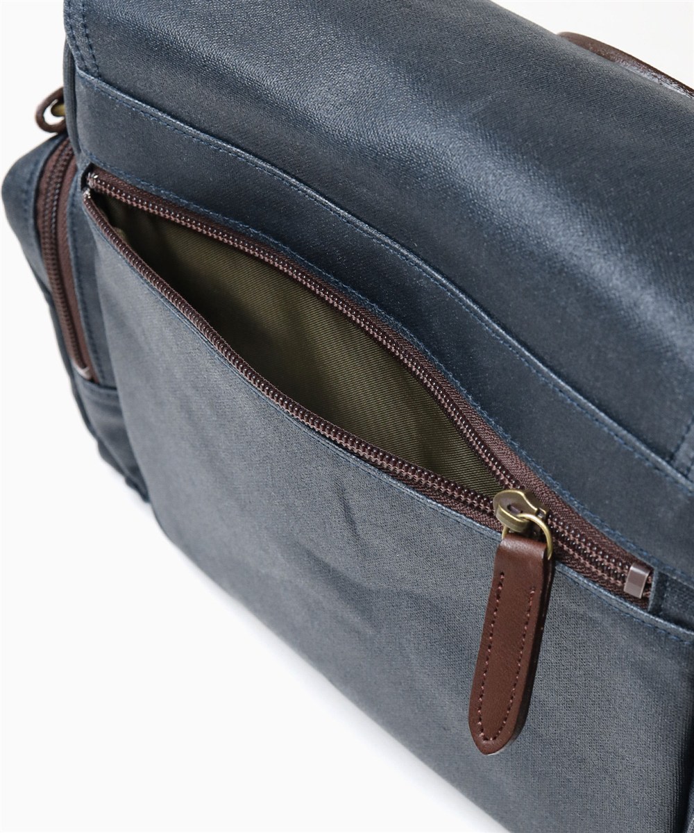 シルバーレイククラブ オイルパラフィン帆布 ショルダーバッグ 23cm