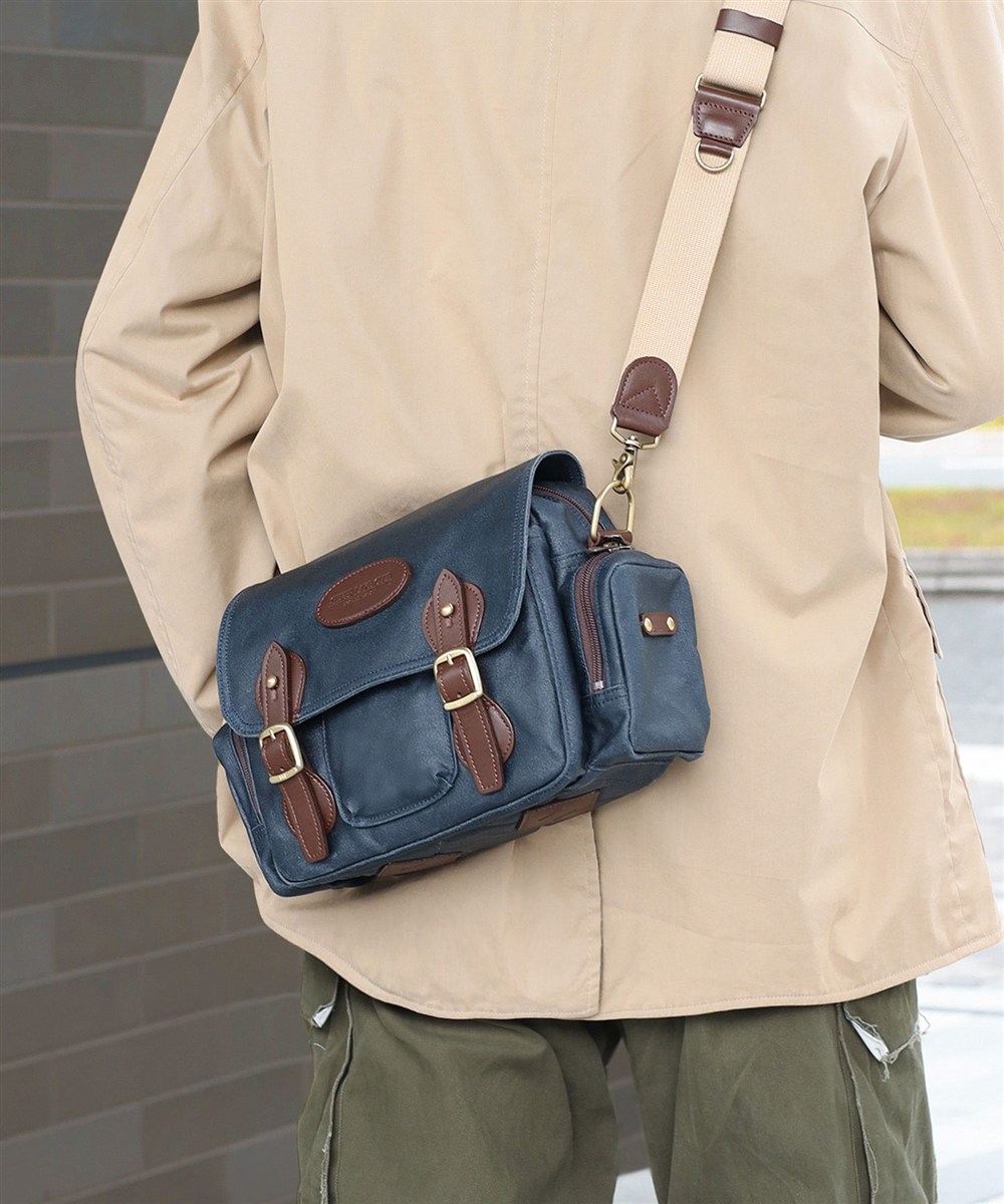 シルバーレイククラブ オイルパラフィン帆布 ショルダーバッグ 23cm