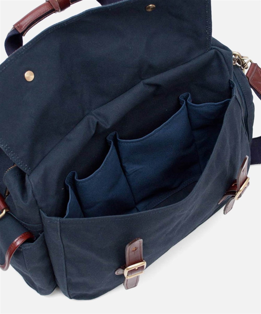 シルバーレイククラブ 9号帆布ネイビー ボストンバッグ 36cm