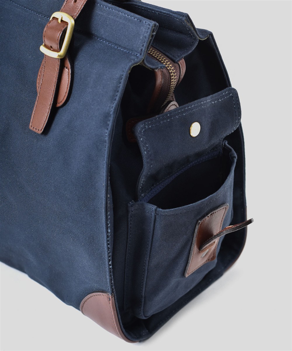 シルバーレイククラブ 9号帆布ネイビー ボストンバッグ 40cm