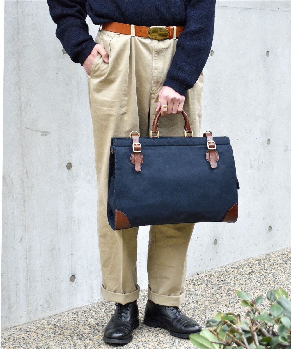 シルバーレイククラブ 9号帆布ネイビー ボストンバッグ 40cm