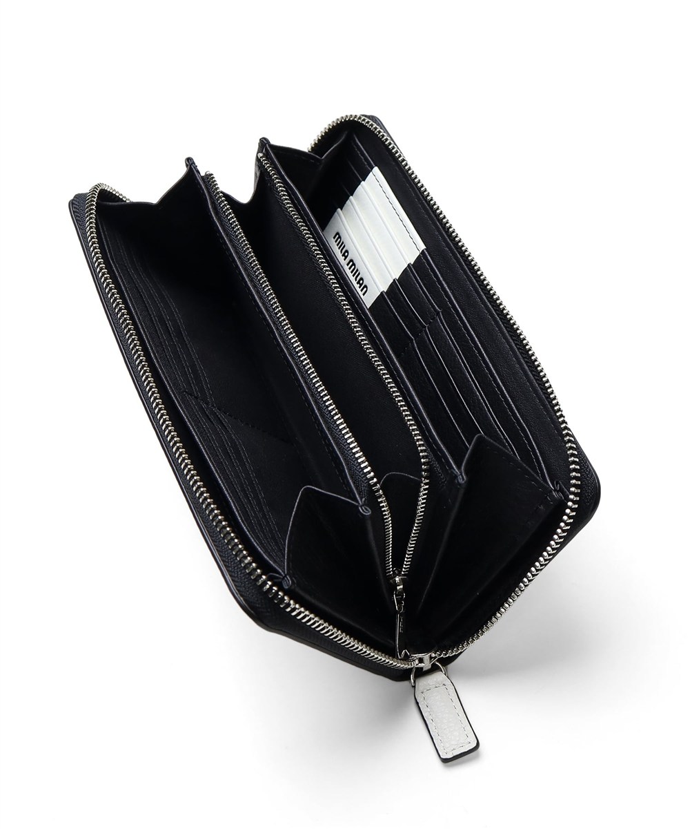 ミラ・ミラン コパー ラウンドファスナー長財布 カード段12