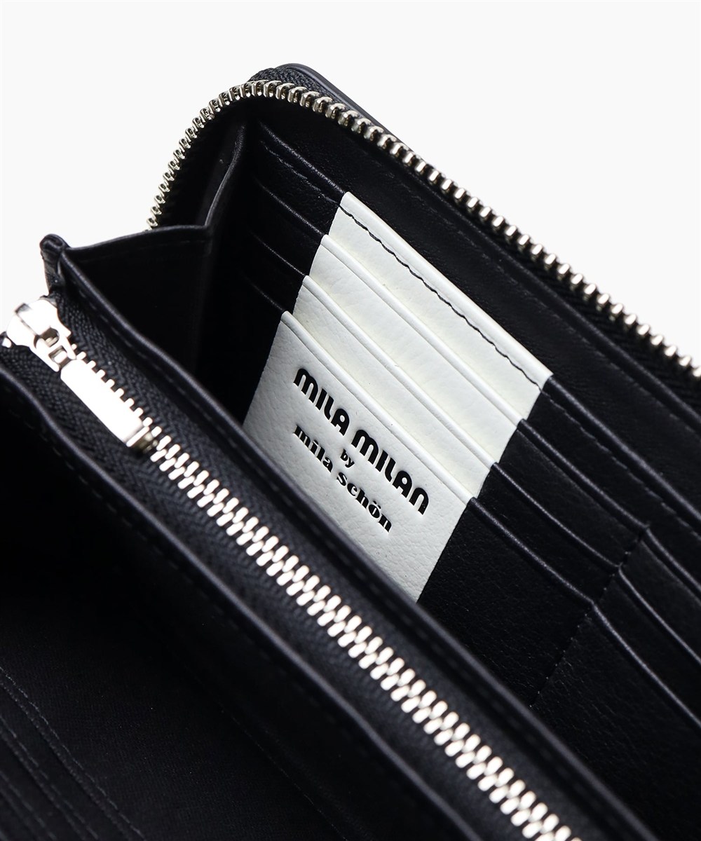 ミラ・ミラン コパー ラウンドファスナー長財布 カード段12