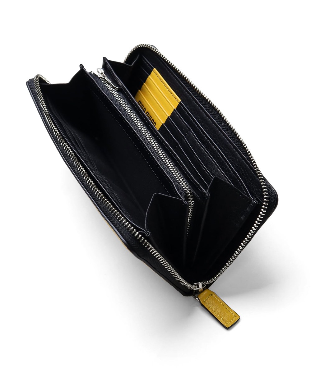 ミラ・ミラン コパー ラウンドファスナー長財布 カード段12