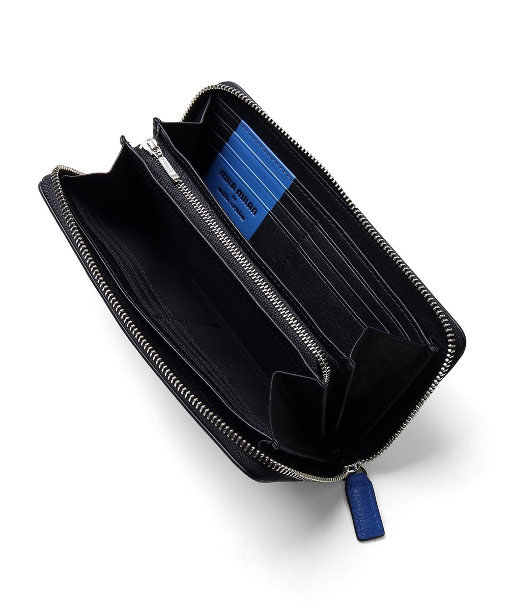 ミラ・ミラン コパー ラウンドファスナー長財布 カード段12