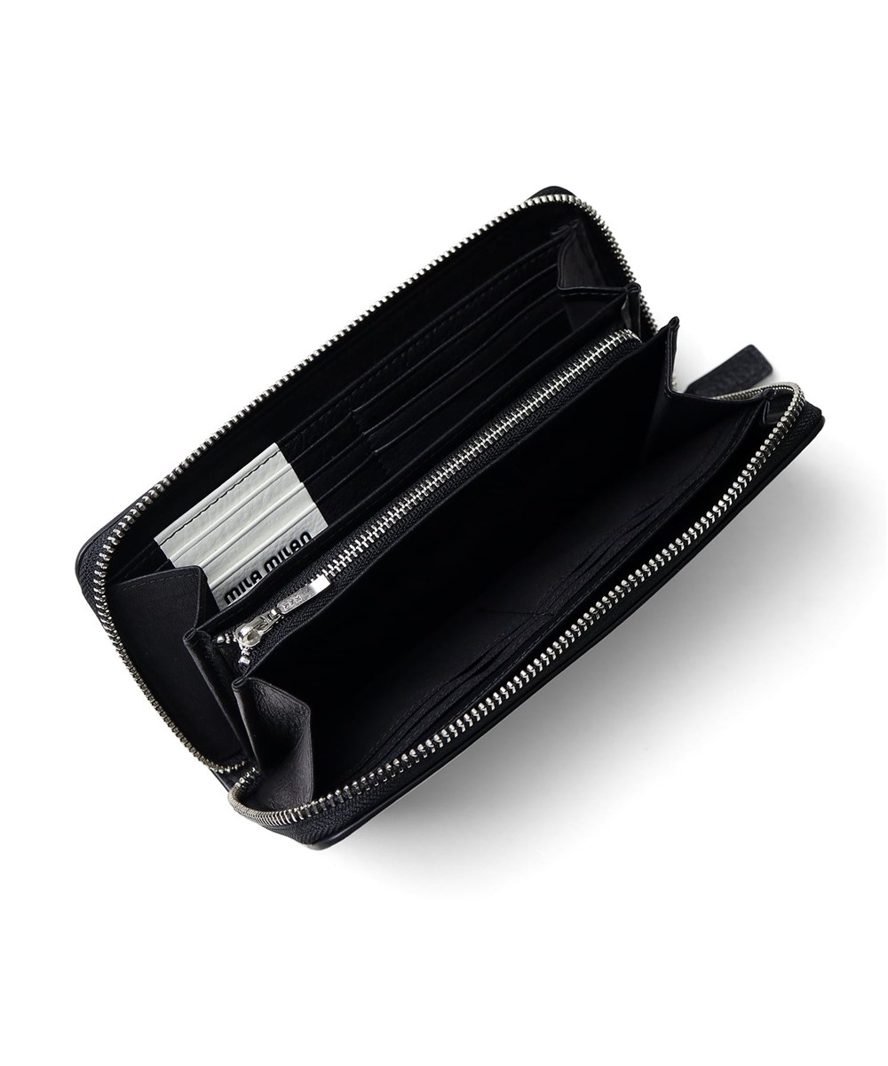 ミラ・ミラン コパー ラウンドファスナー長財布 カード段12
