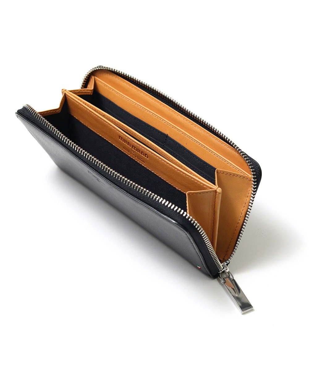 ミラ・ミラン ピスタ ラウンドファスナー長財布 純札 カード段12