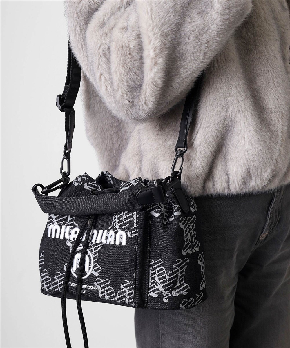 ミラ・ミラン デニーモ 巾着ショルダーバッグ