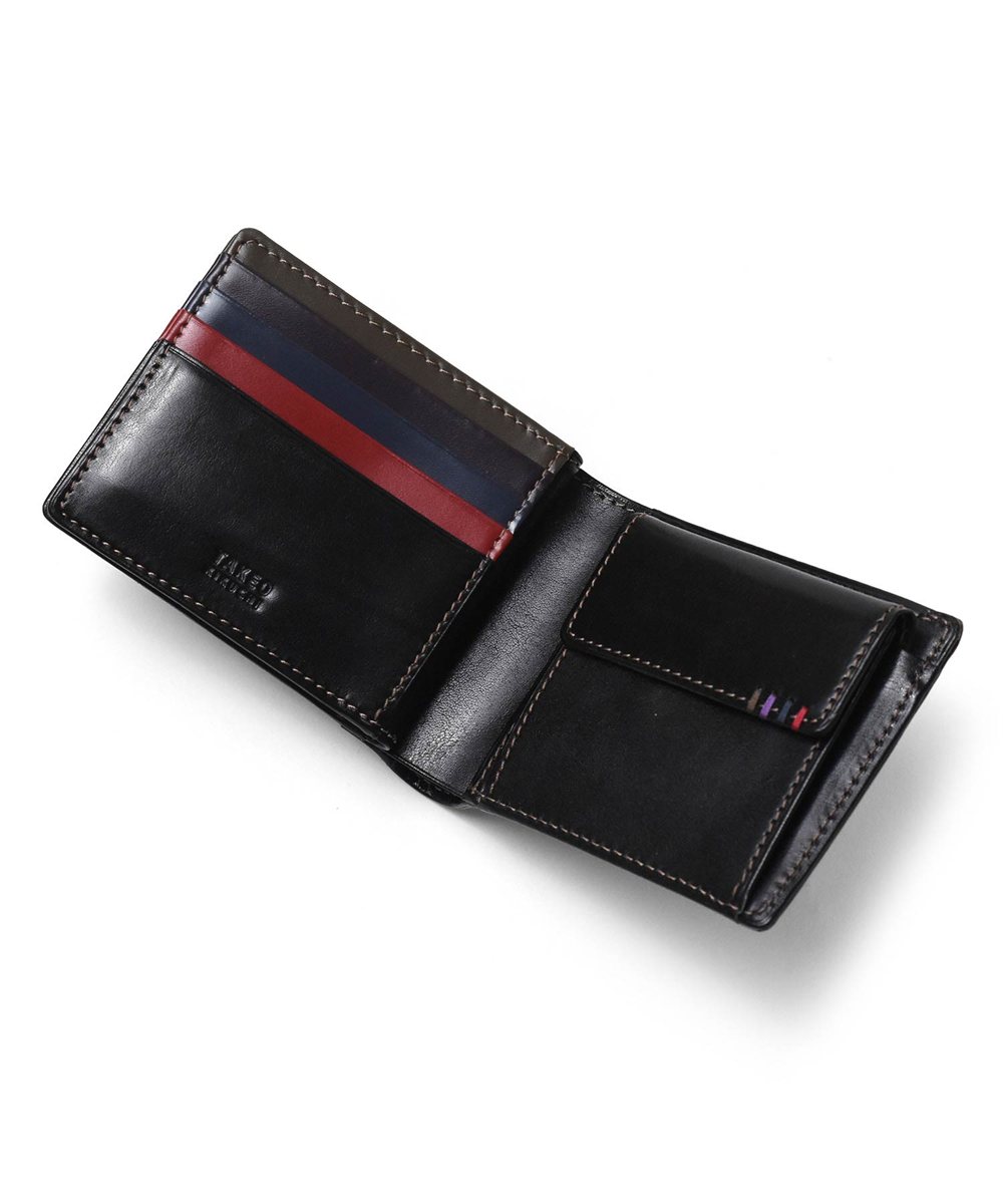 タケオキクチ エリア 二つ折り財布 中ベラ付き（カード段14）【S26KE】