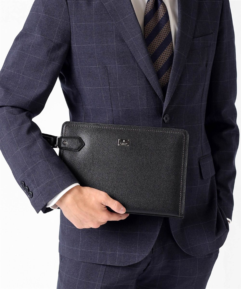 ランバン コレクション マクシム レザーメンズバッグ 28cm