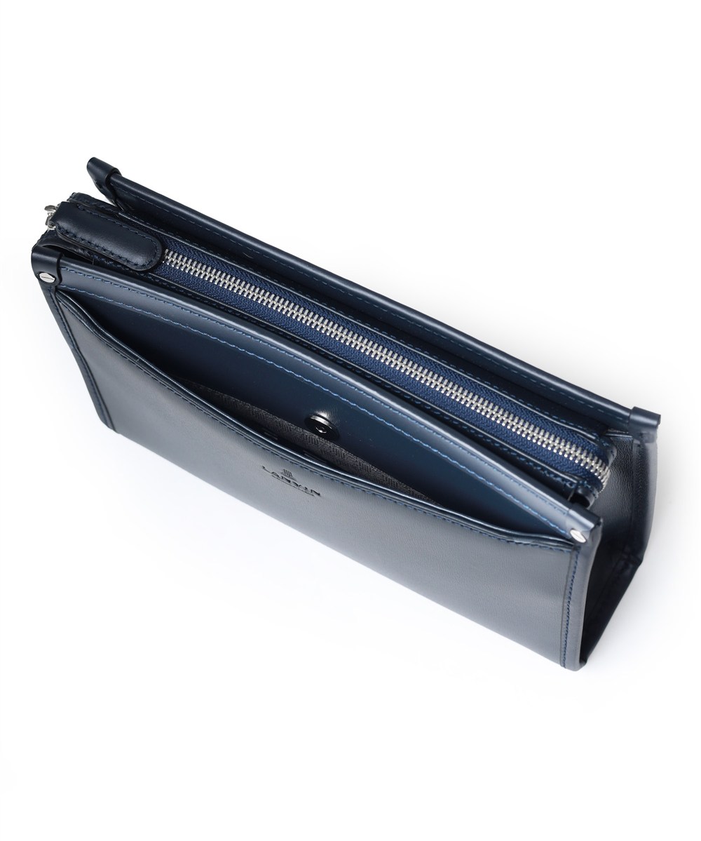 ランバン コレクション ニューフロー レザークラッチバッグ 24cm