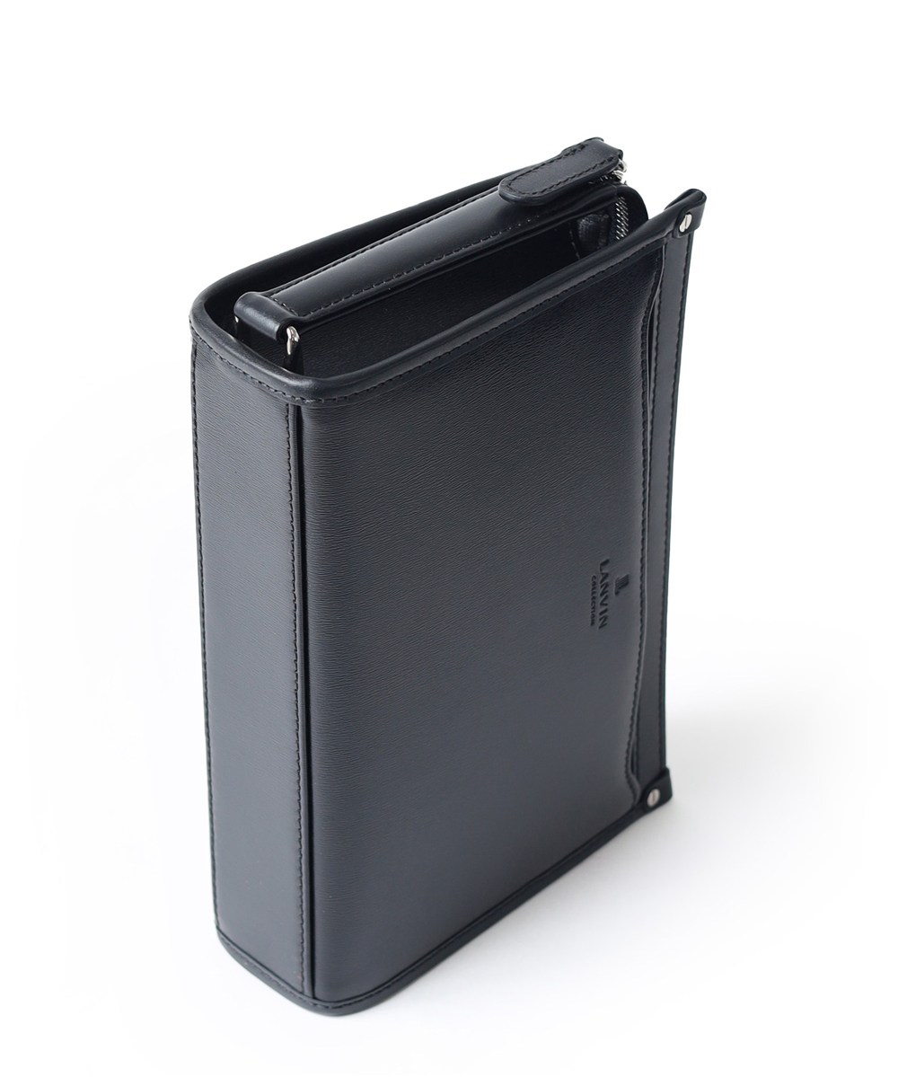 ランバン コレクション ニューフロー レザークラッチバッグ 27cm