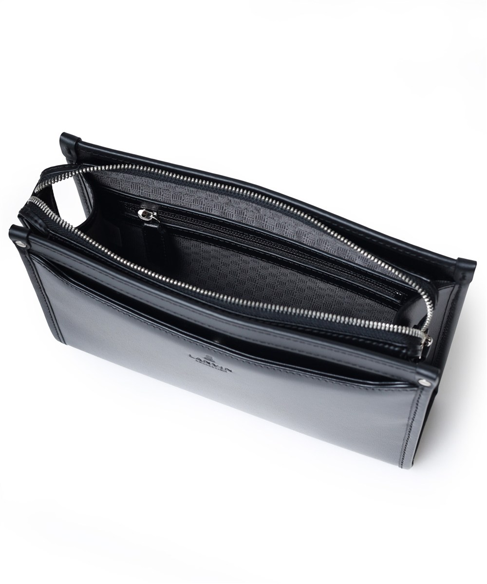 ランバン コレクション ニューフロー レザークラッチバッグ 27cm