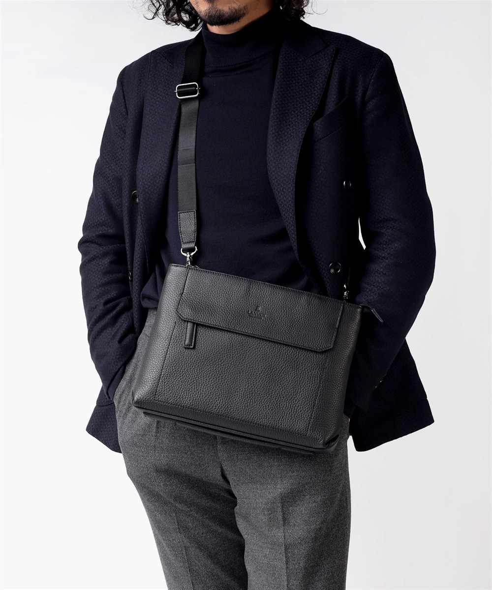 ランバン コレクション カンヌ レザークラッチ兼ショルダーバッグ B5