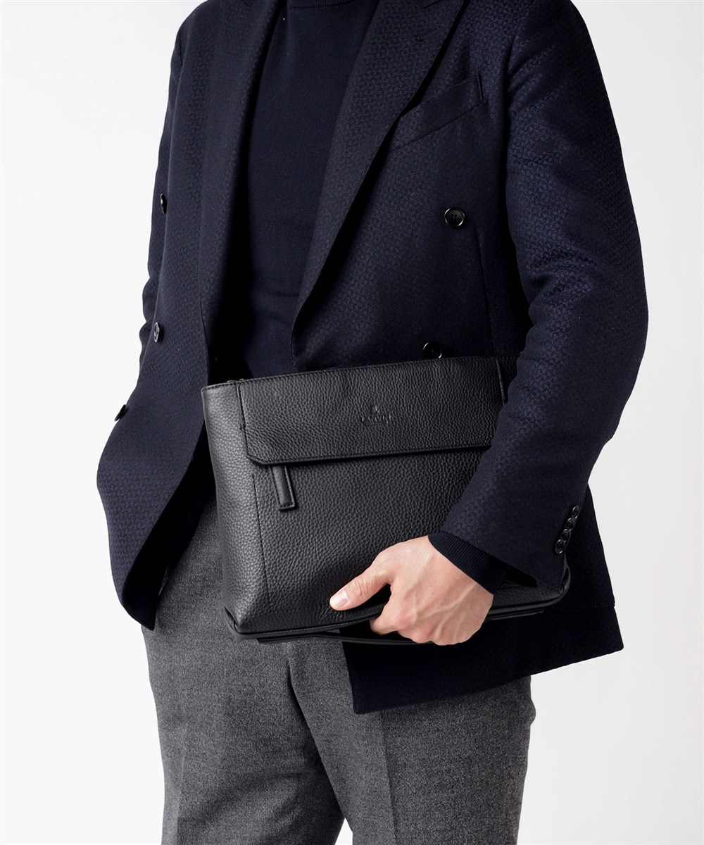 ランバン コレクション カンヌ レザークラッチ兼ショルダーバッグ B5