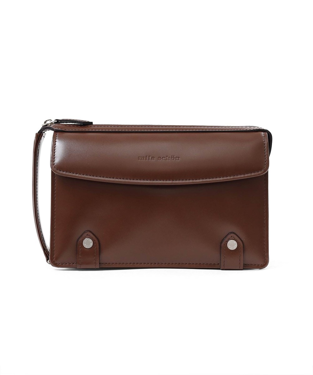 ミラ・ショーン ニュートレノ レザーセカンドバッグ 22cm