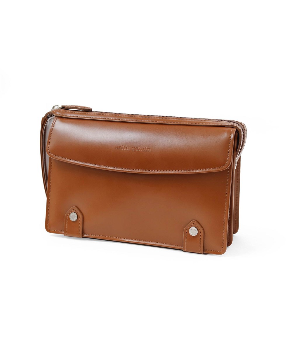 ミラ・ショーン ニュートレノ レザーセカンドバッグ 22cm