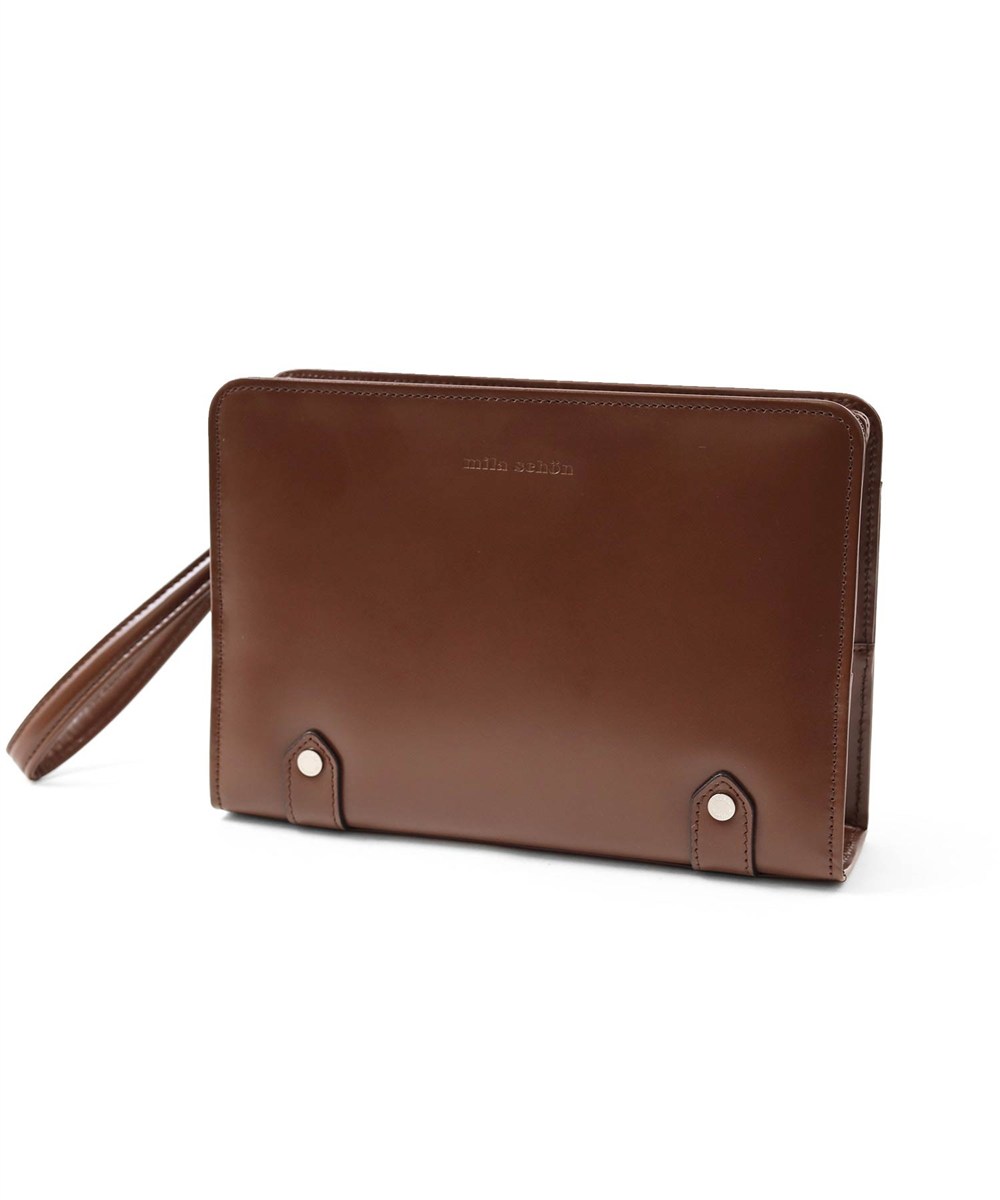 ミラ・ショーン ニュートレノ レザーセカンドバッグ 25cm