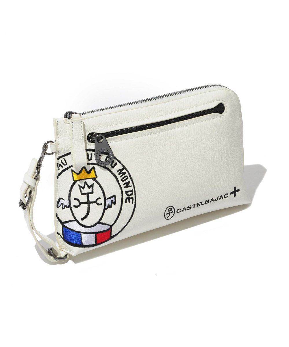 カステルバジャック リンク レザークラッチバッグ