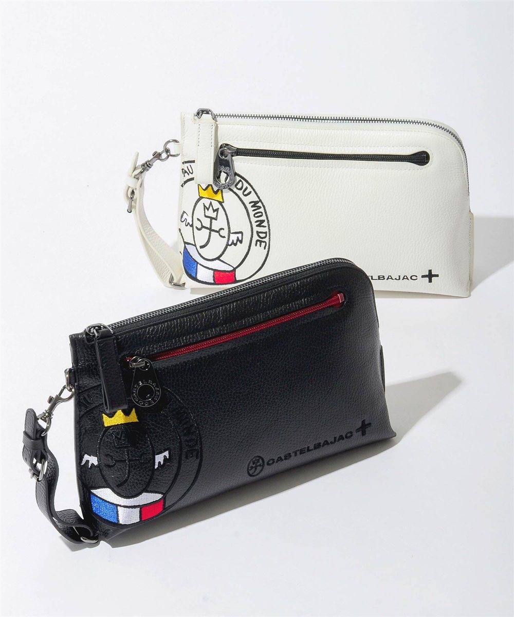 カステルバジャック リンク レザークラッチバッグ