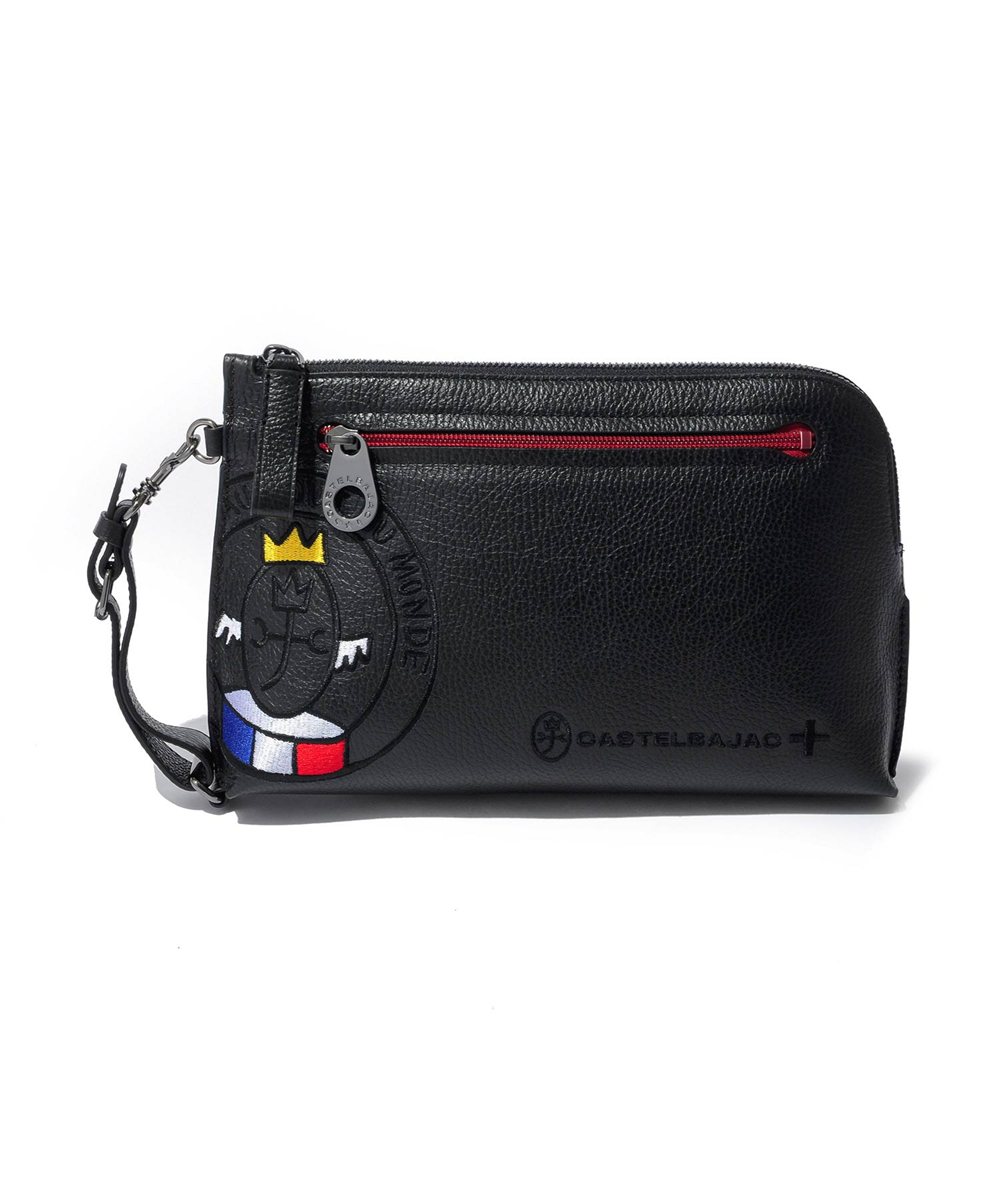 カステルバジャック リンク レザークラッチバッグ