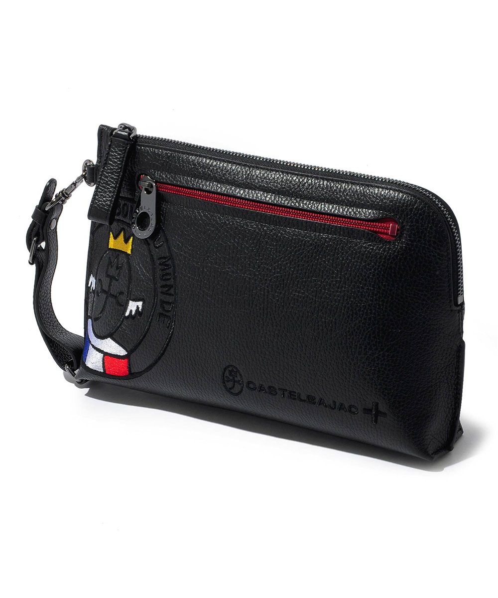 カステルバジャック リンク レザークラッチバッグ
