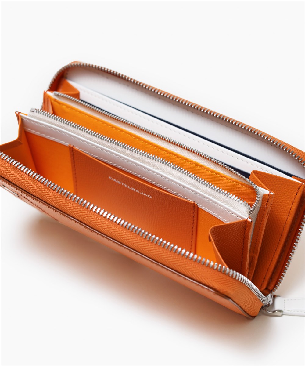 カステルバジャック カルネ小物 ラウンドファスナー長財布 カード段18