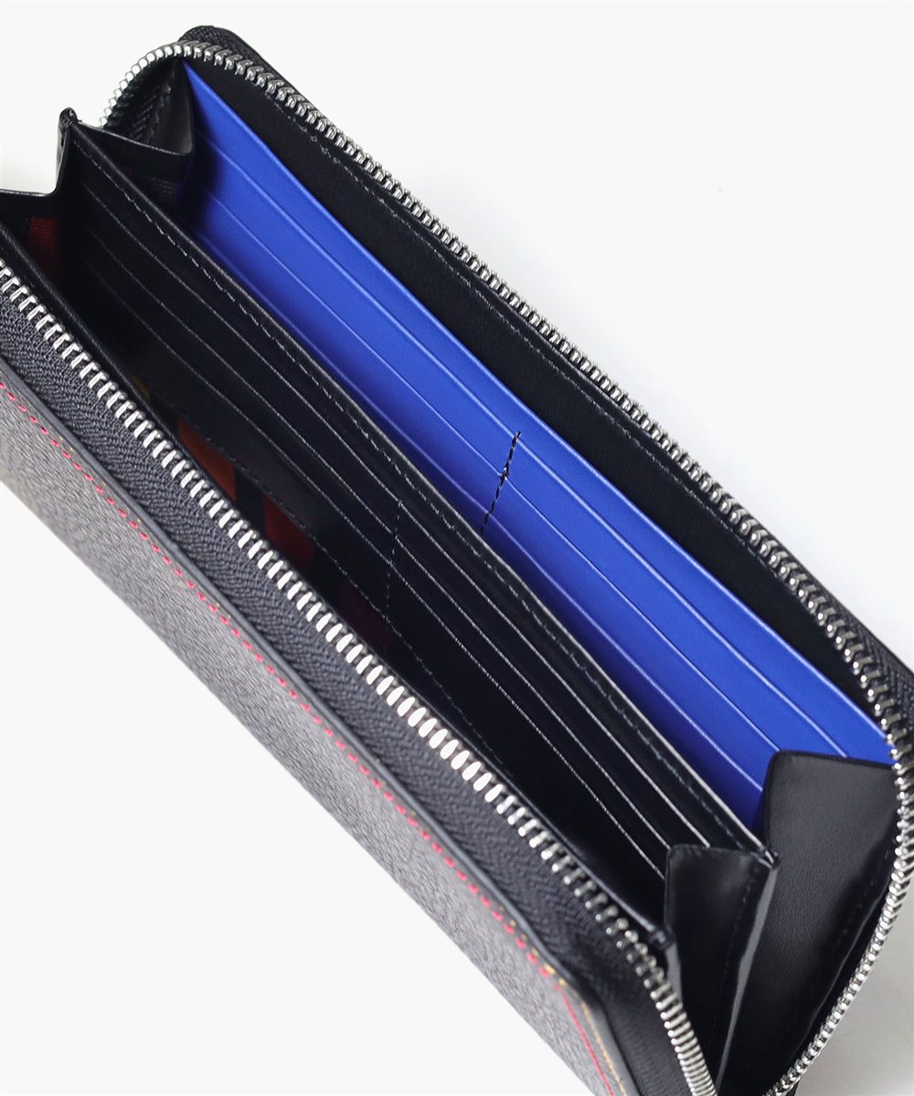 カステルバジャック スレッド ラウンドファスナー長財布 カード段18