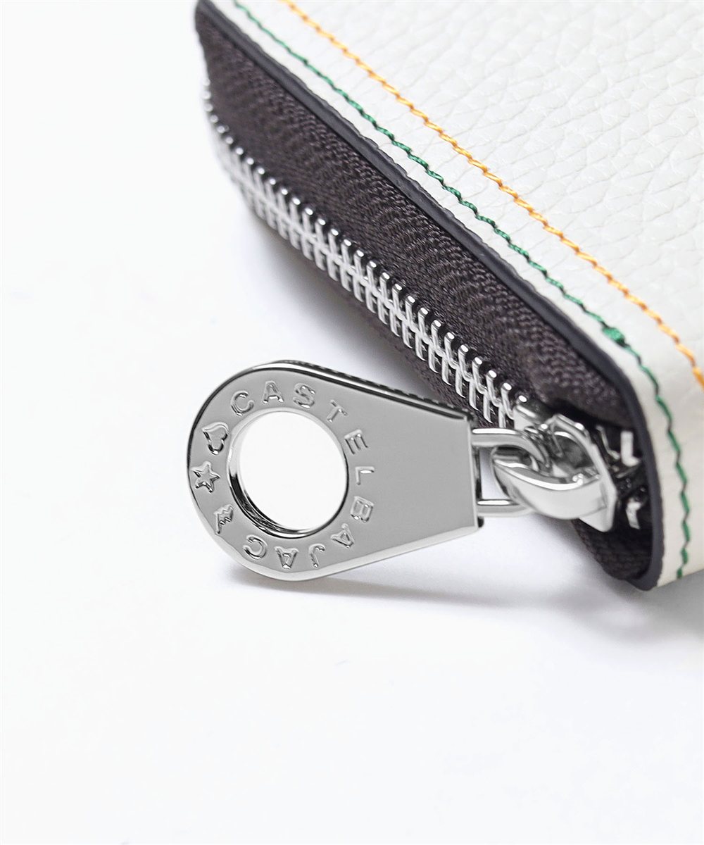 カステルバジャック スレッド ラウンドファスナー長財布 カード段18