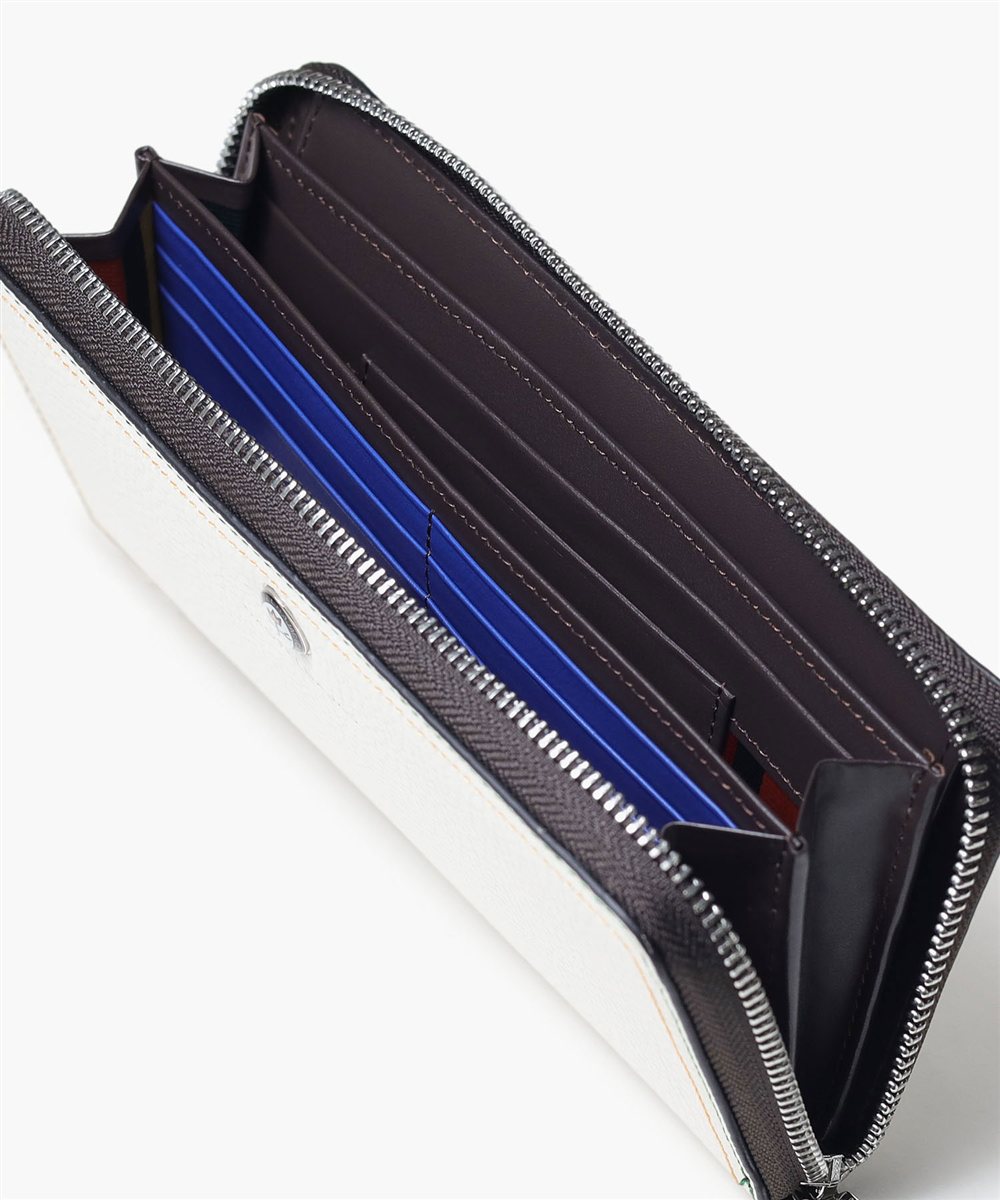 カステルバジャック スレッド ラウンドファスナー長財布 カード段18