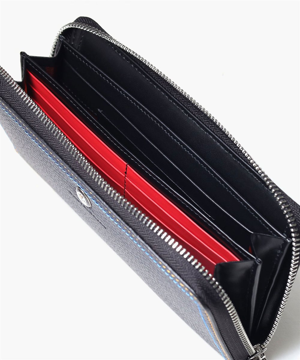 カステルバジャック スレッド ラウンドファスナー長財布 カード段18