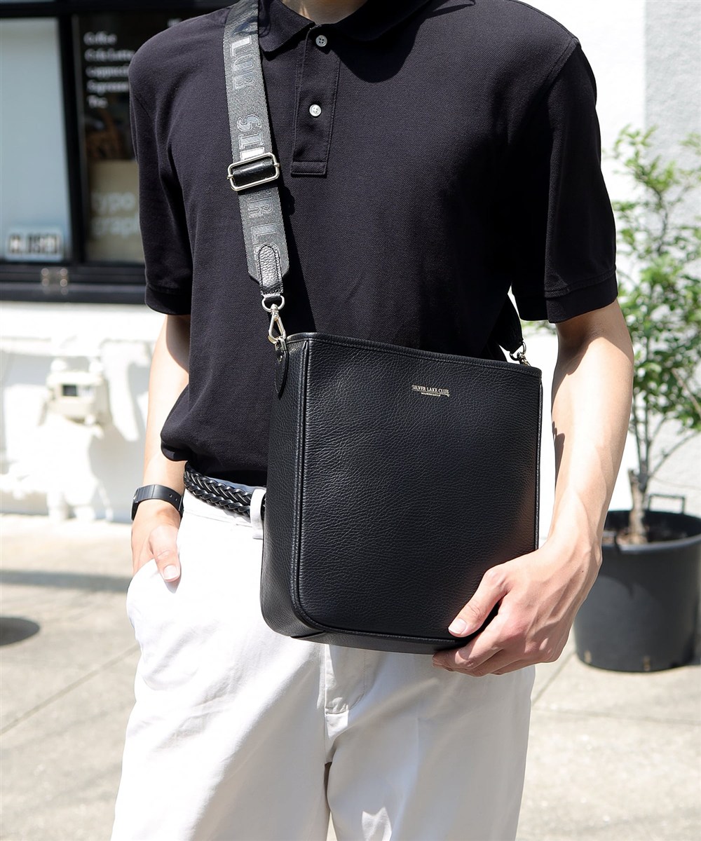 シルバーレイククラブ カールトン レザーショルダーバッグ