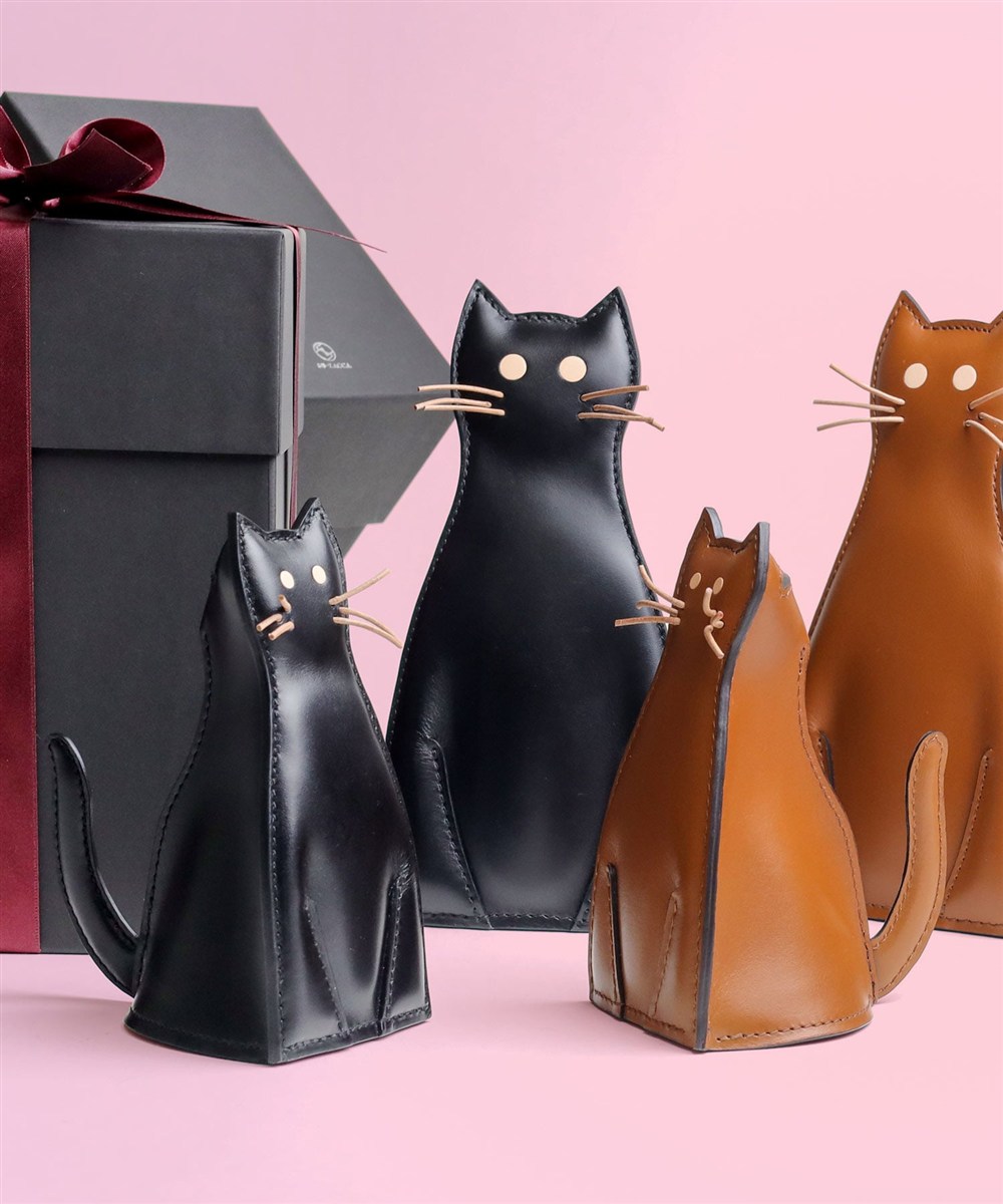 SO-ZACCA ねこの本革貯金箱 大