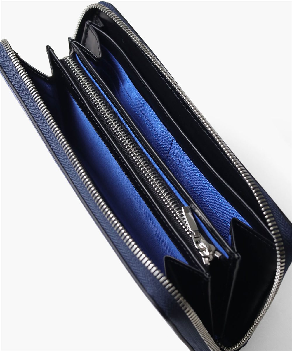 ランバン オン ブルー ワグラムII ラウンドファスナー長財布 カード段12