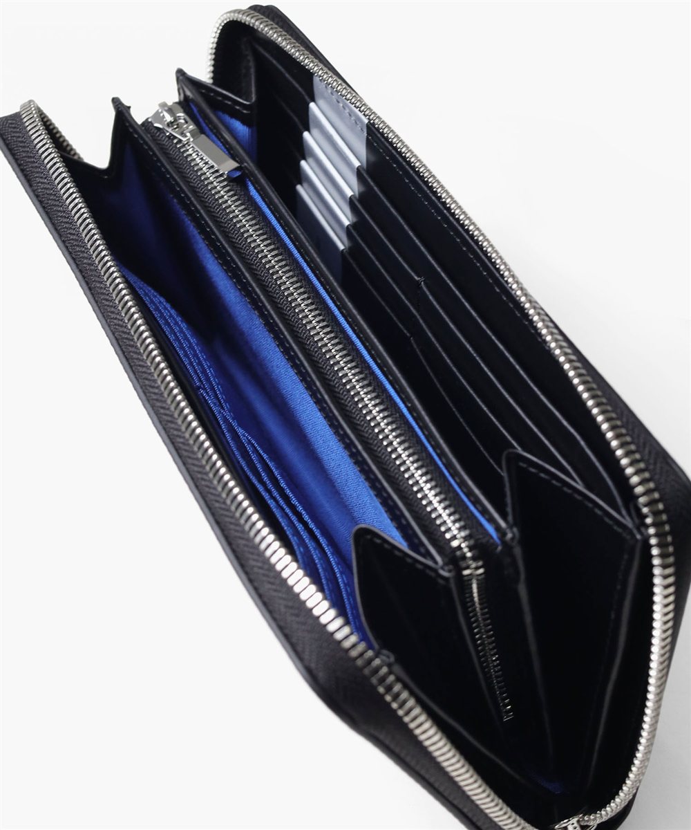 ランバン オン ブルー ワグラムII ラウンドファスナー長財布 カード段12