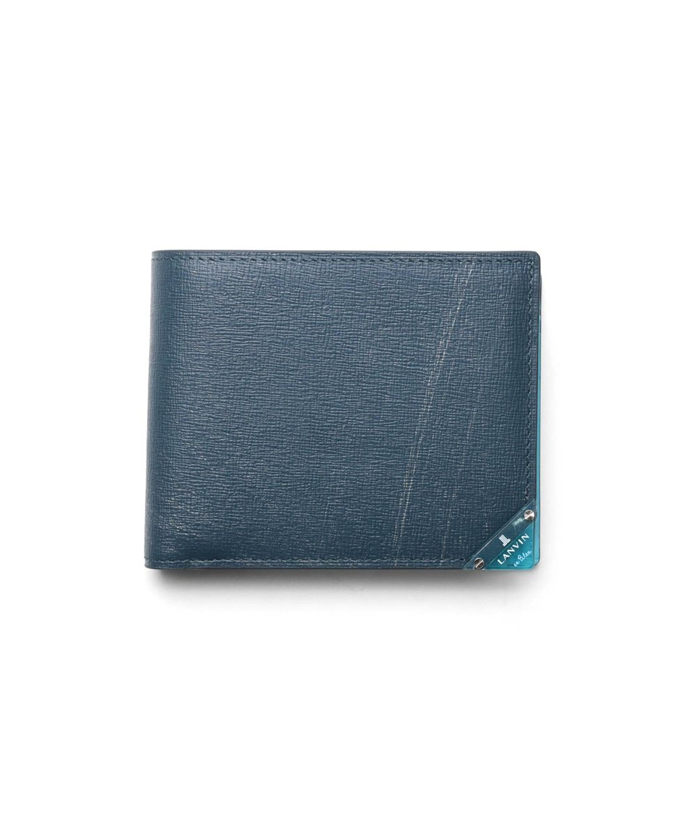 ランバン オン ブルー アクア 二つ折り財布 カード段3
