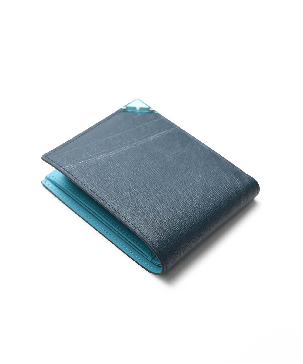 ランバン オン ブルー アクア 二つ折り財布 カード段3