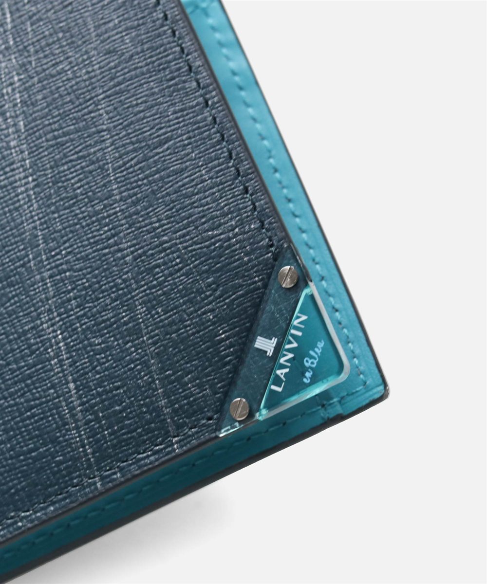 ランバン オン ブルー アクア 二つ折り財布 カード段3