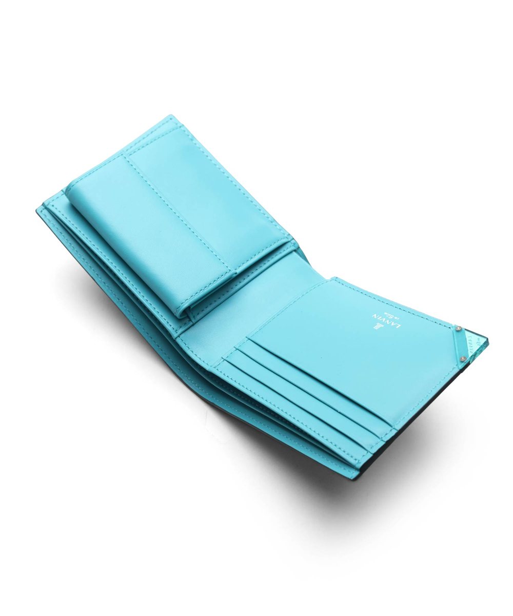ランバン オン ブルー アクア 二つ折り財布 カード段3