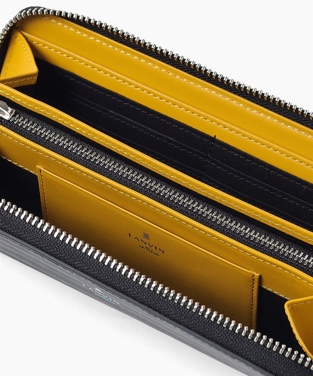 ランバン オン ブルー ロージュ ラウンドファスナー長財布 カード段13