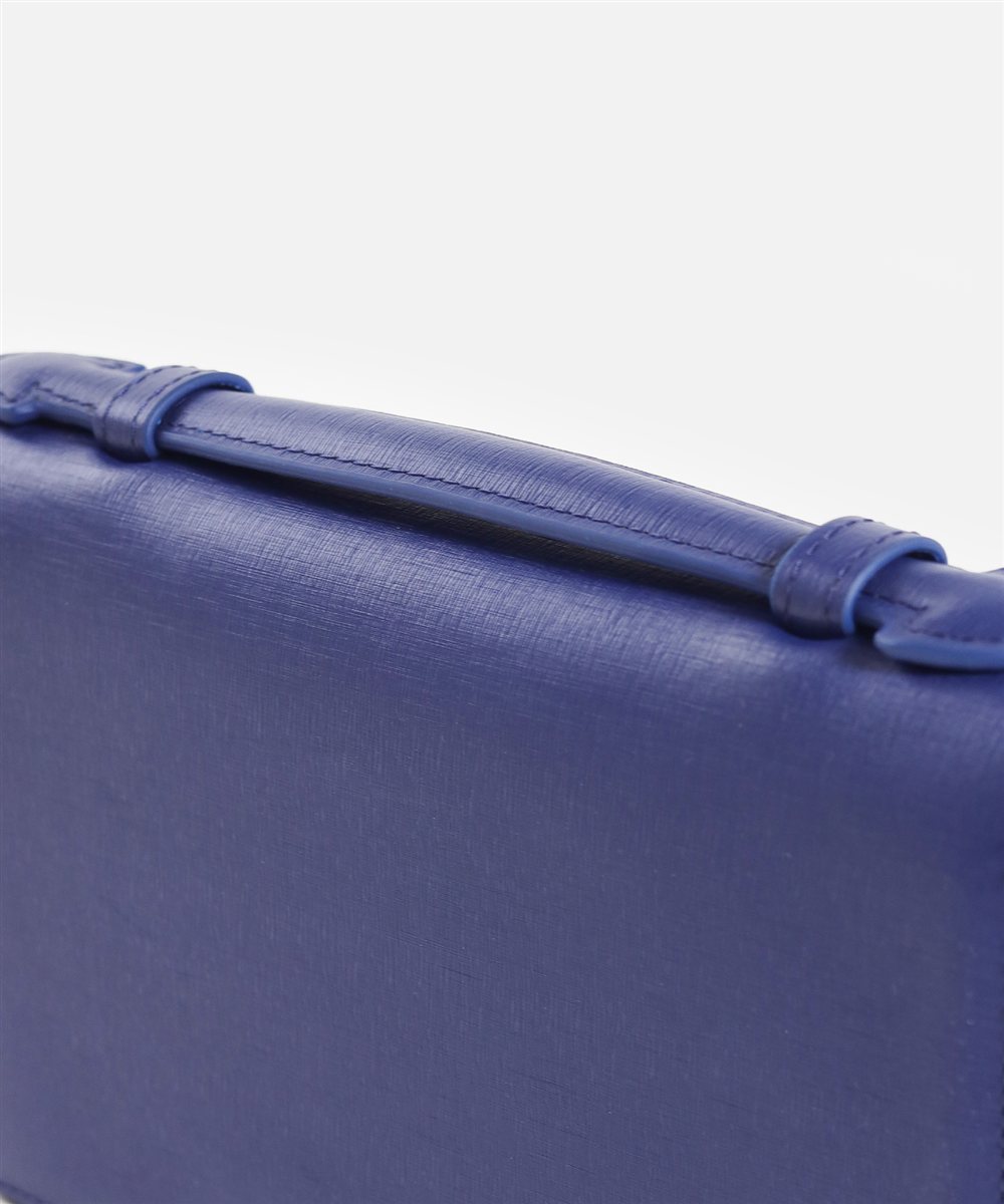 ランバン オン ブルー フィズ レザークラッチバッグ ダブルファスナー