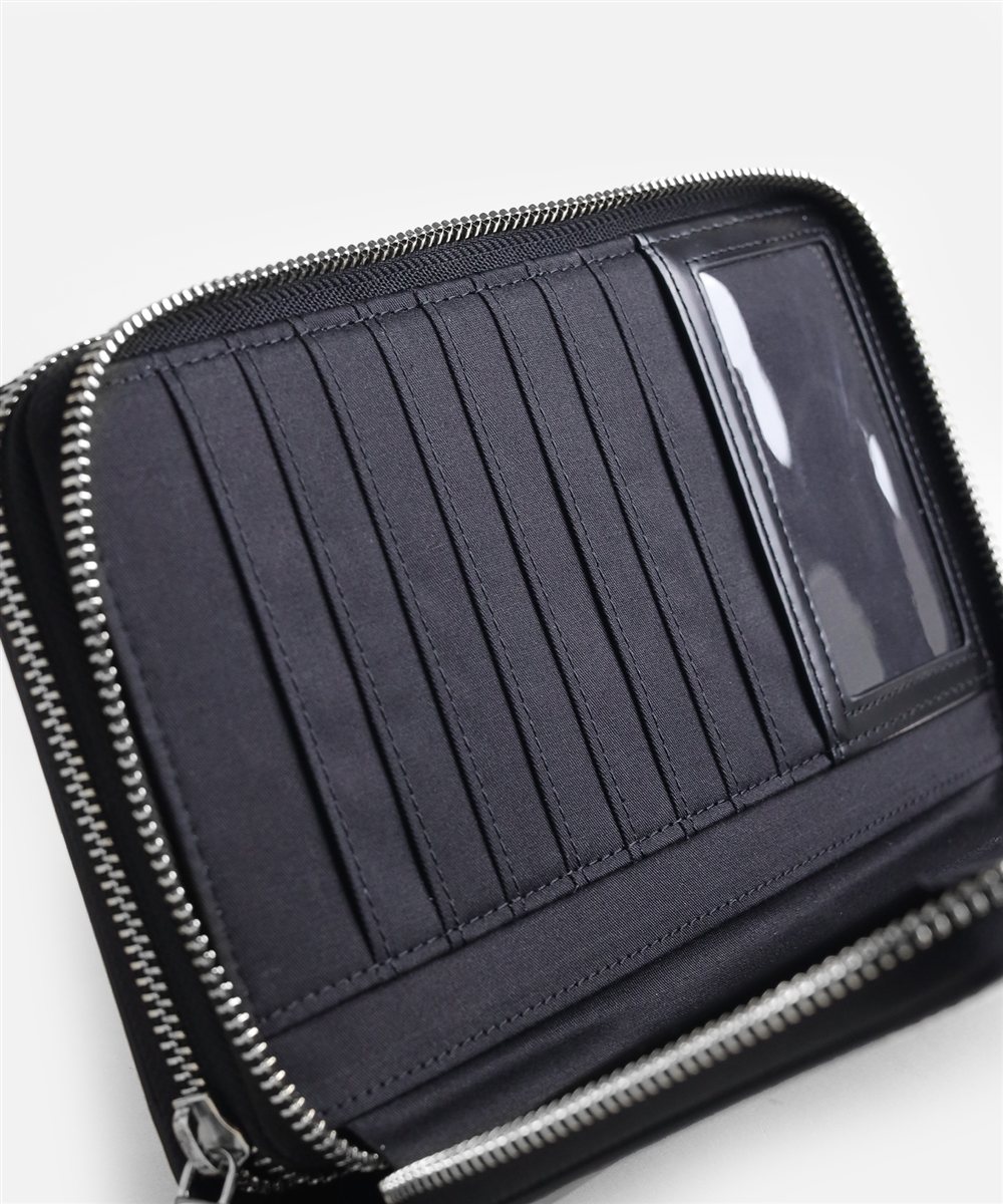 ランバン オン ブルー フィズ レザークラッチバッグ ダブルファスナー