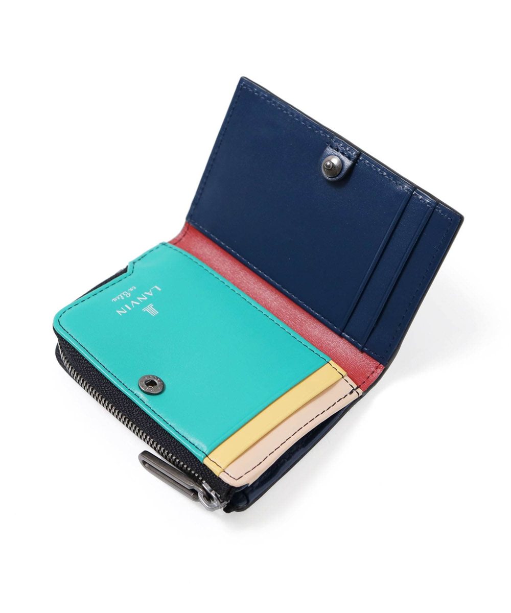 ランバン オン ブルー スタンパ カードケース兼用小銭入れ