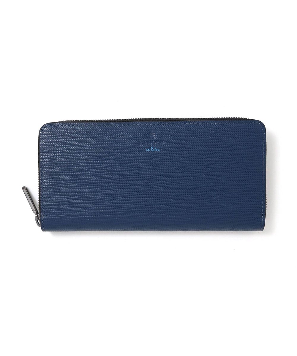 ランバン オン ブルー スタンパ ラウンドファスナー長財布 カード段13