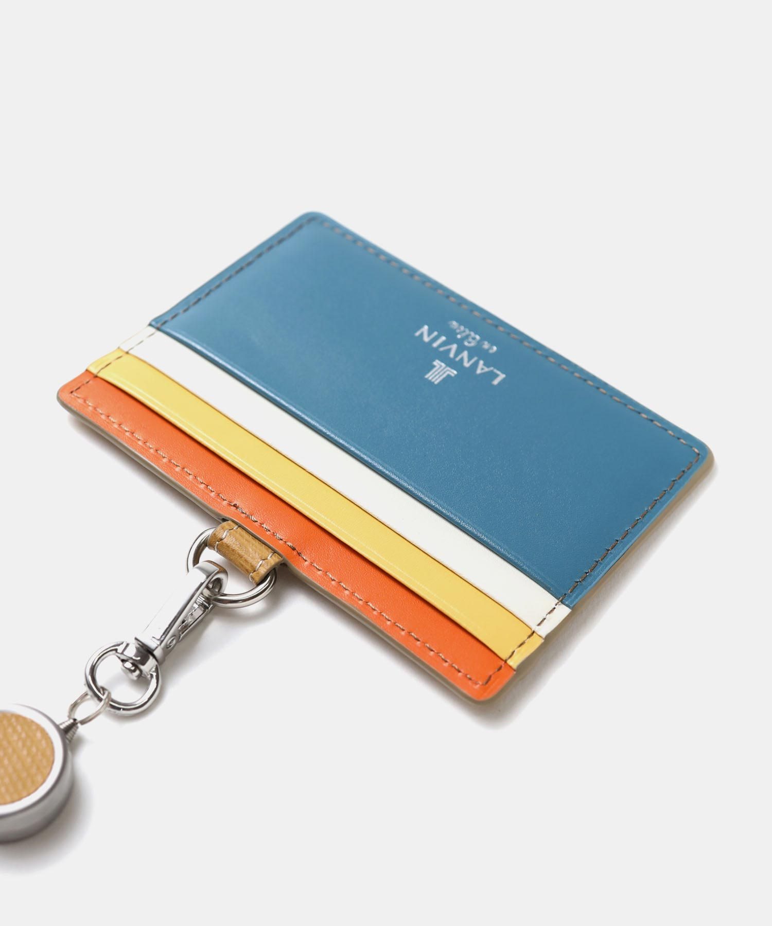 LANVIN en Bleu ランバンオンブルー スタンパ IDケース 522606 キャメル