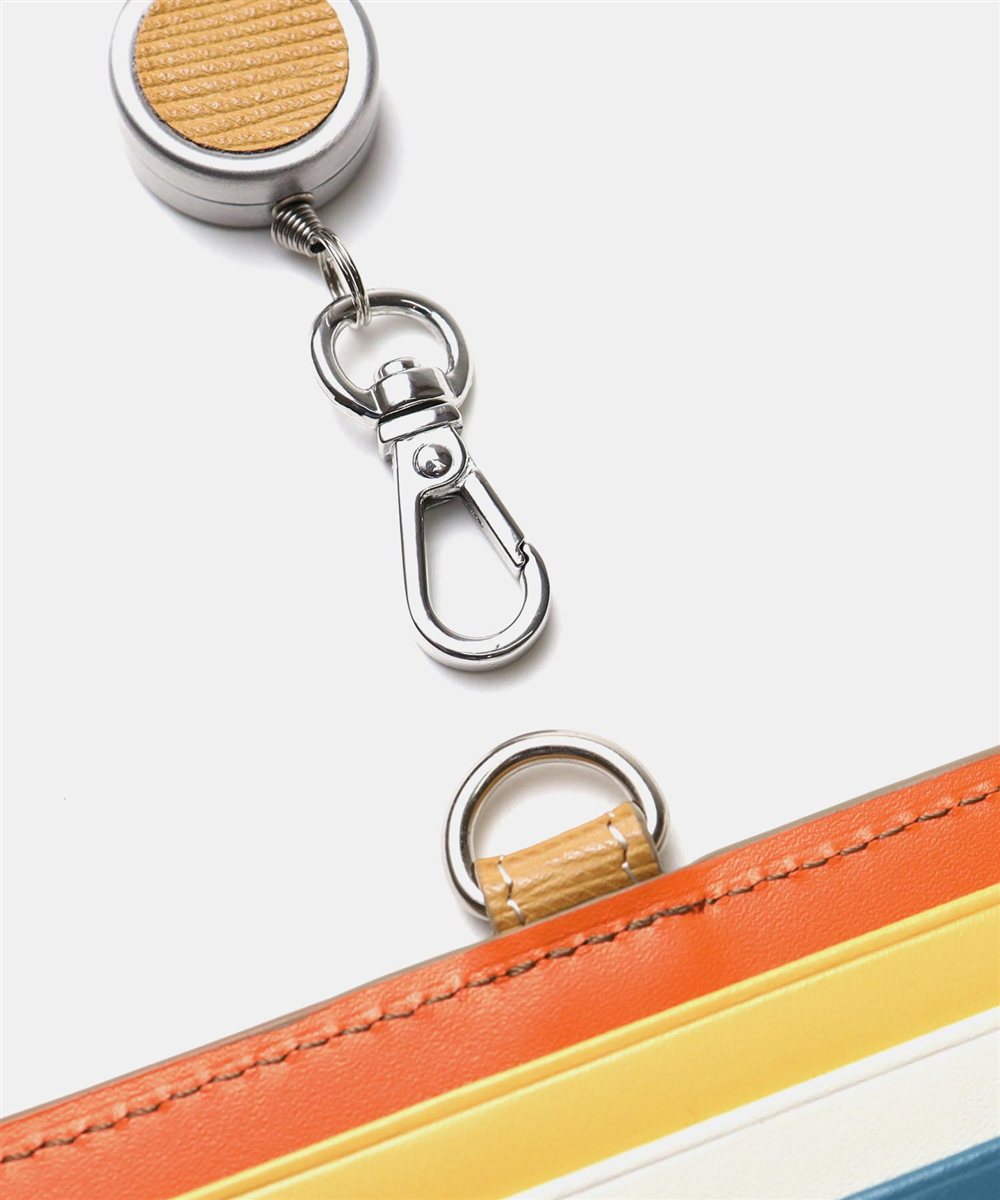 ランバン オン ブルー スタンパ リール付きIDカードホルダー